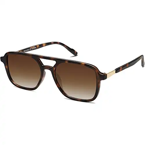 Retro Aviator Sunglasses for Women, Men