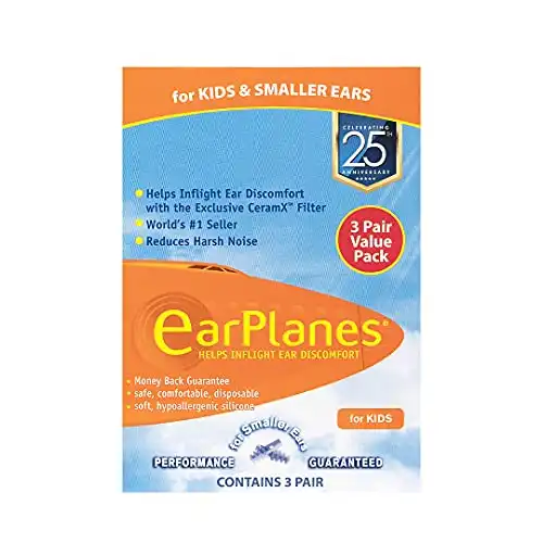 Kid's EarPlanes Earplugs - 3 Pair