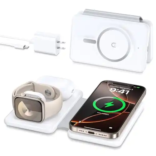 3 in 1 Travel Charging Station for Apple Devices