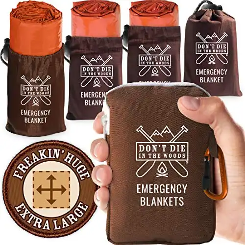 Large Emergency Blanket - 4 Pack