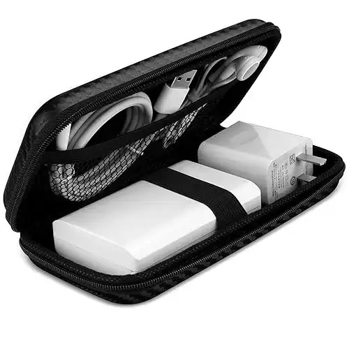 Hard Protective EVA Impact Resistant Power Bank Pouch - Small Electronics Organizer