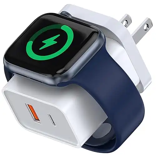 Apple Watch Charger, 20W Dual Port USB C Wall Charger Plug